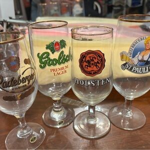 Vintage German beer glasses set of 4